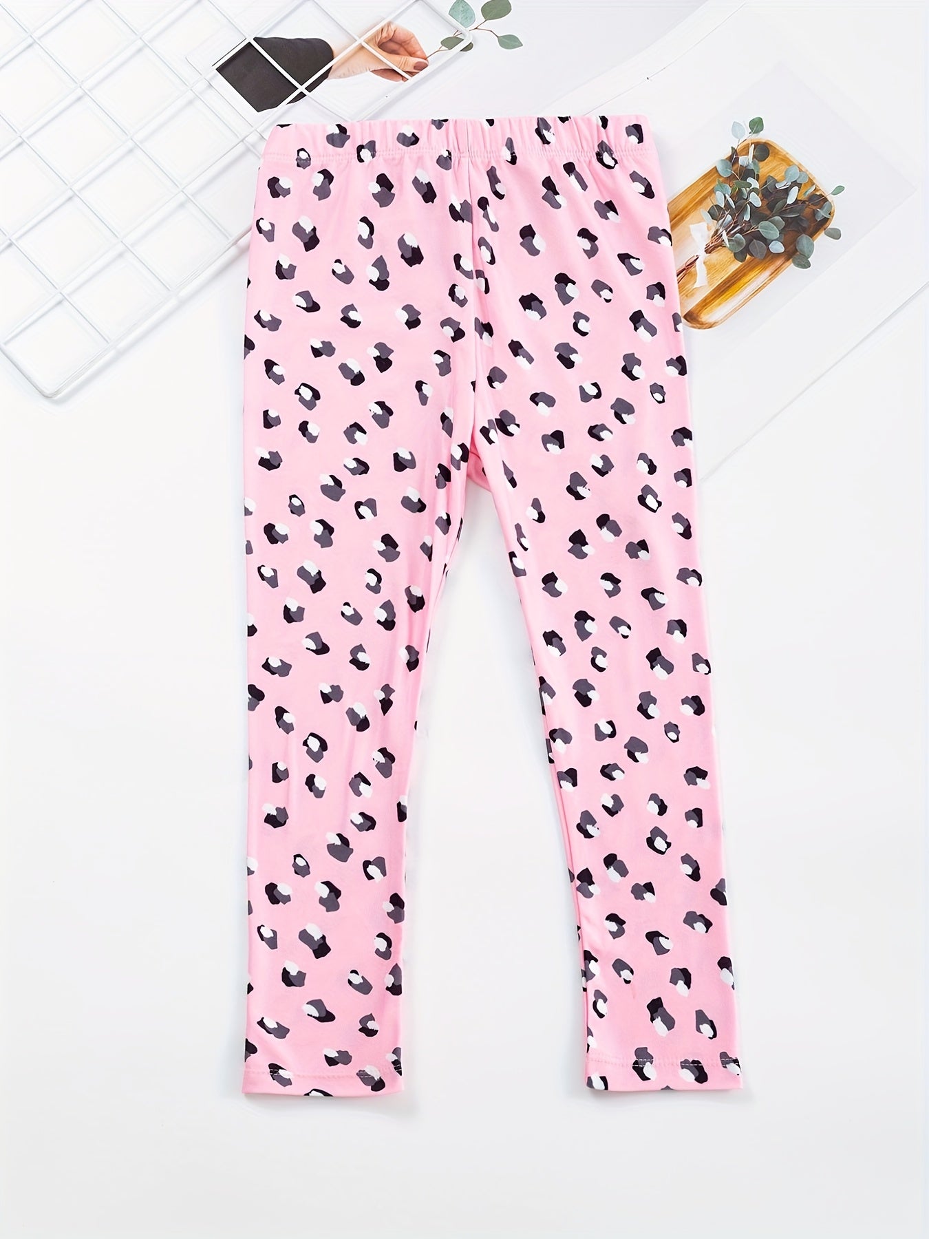 Girls' Stretch Casual Pants Leggings Set for Kids Outfit
