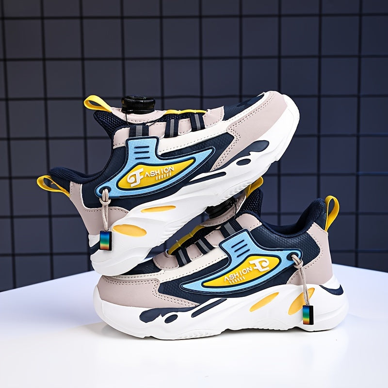 Boy's Waterproof Lace-up Sneakers for Outdoor Sports