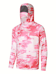 Men's Tie Dye UPF 50 Sun Protection Hoodie With Mask
