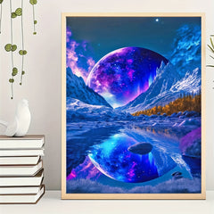 Mountain River Landscape Rhinestone Painting Kit Home Wall Decor