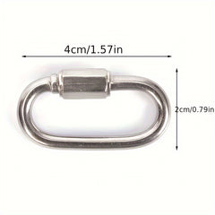 2Pc Stainless Steel Quick Link Carabiners Safety Snap Hook