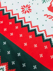 Colorblock Reindeer Print Plus Size Christmas Leggings
