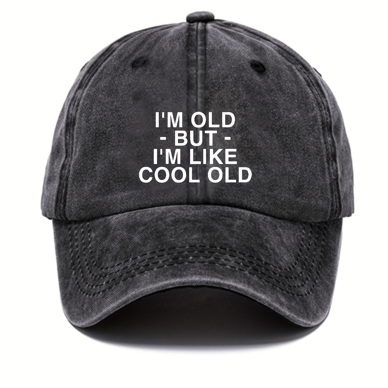 Funny Letter Print Distressed Baseball Cap