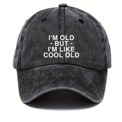 Funny Letter Print Distressed Baseball Cap