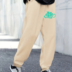 Stylish Letter Pattern Men s Drawstring Sweatpants