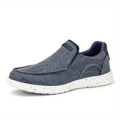 Men's Breathable Slip-On Canvas Loafer Shoes Lightweight Non-Slip