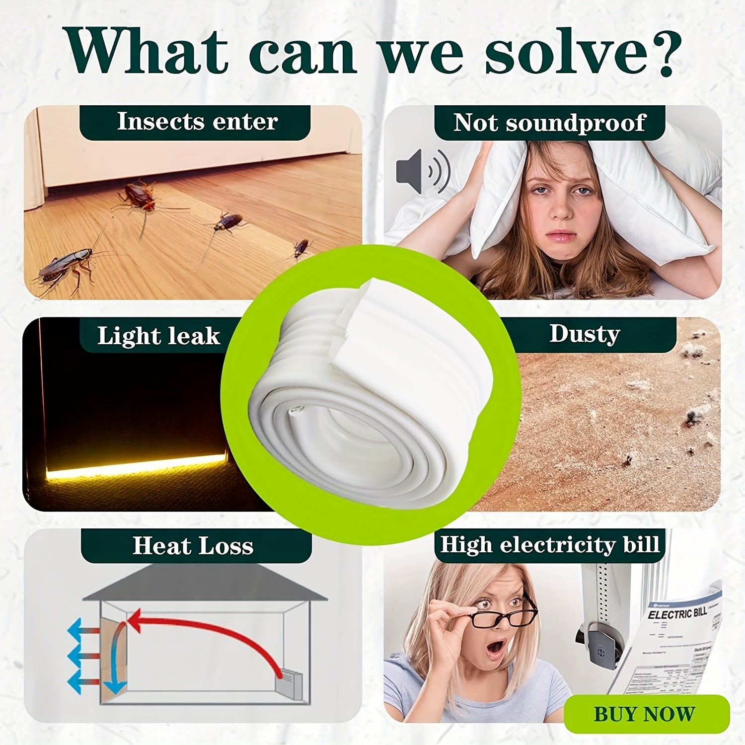 Adjustable PVC Under Door Draft Stopper Seal Weather Stripping Energy Saving