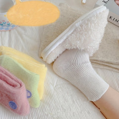 Cute Polka Dot Socks for Women 4 Pairs All Match Stockings