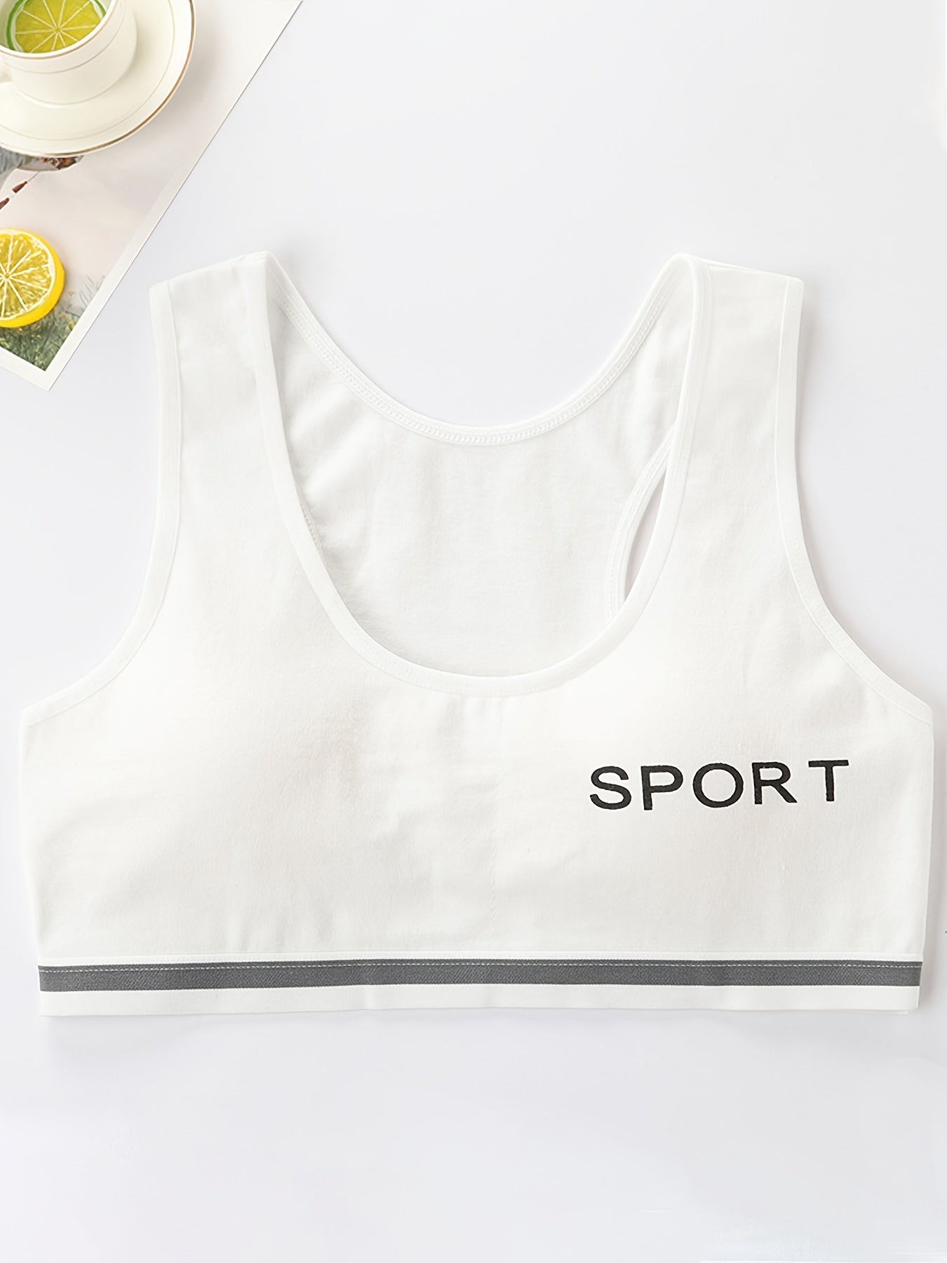 4pcs Teen Girls Cotton Sport Bra Stretchy Underwear Vest