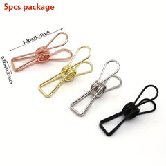 5pcs Metal Photo Office Clips Memo Paper Peg Clothespin Stationery