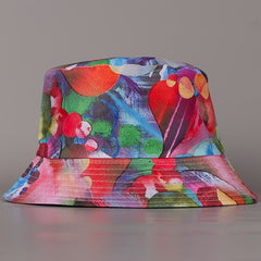 Colorful Reversible Bucket Hat Lightweight Sun Hat Fisherman Cap For Women