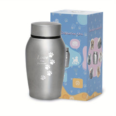 Stainless Steel Pet Urn Dog Ashes Container Memorial Cremation Urns