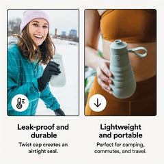 Leakproof Reusable Water Bottle 17.6oz Microwave & Dishwasher