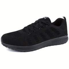 Women's Lightweight Gym Sneakers Breathable Lace up Running Shoes