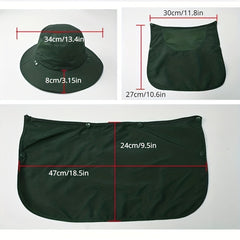 Mesh Bucket Hat Summer Quick-drying Sun Mask Hat