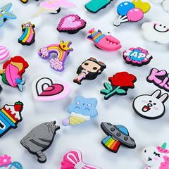 30PCS 50PCS Random Cartoon Anime Shoe Charms For Crocs And Shoe Decor
