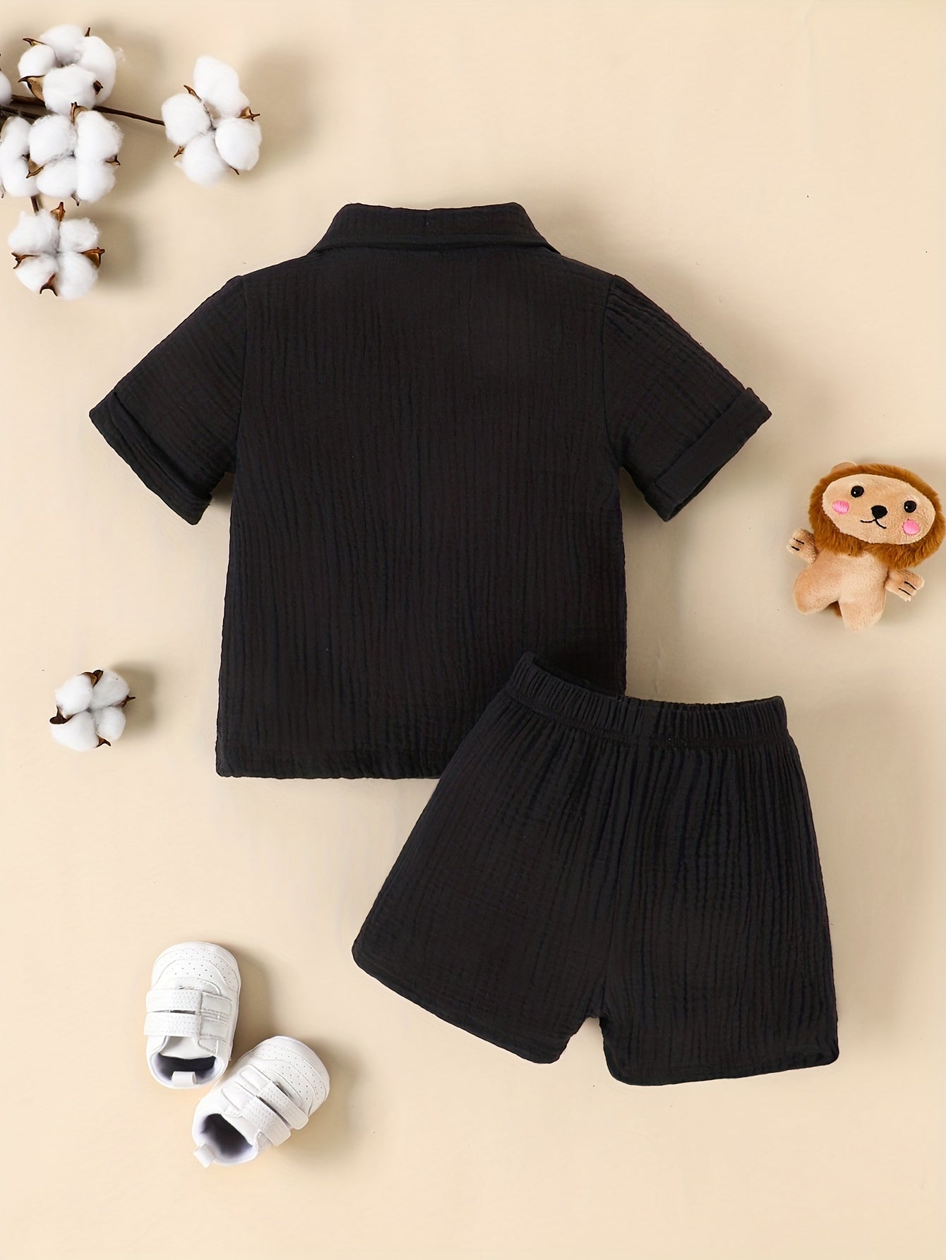 Baby Boys Summer Casual Shirt Shorts Set