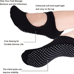 Soft Non Slip Cushioned Socks for Yoga Pilates Ballet Small