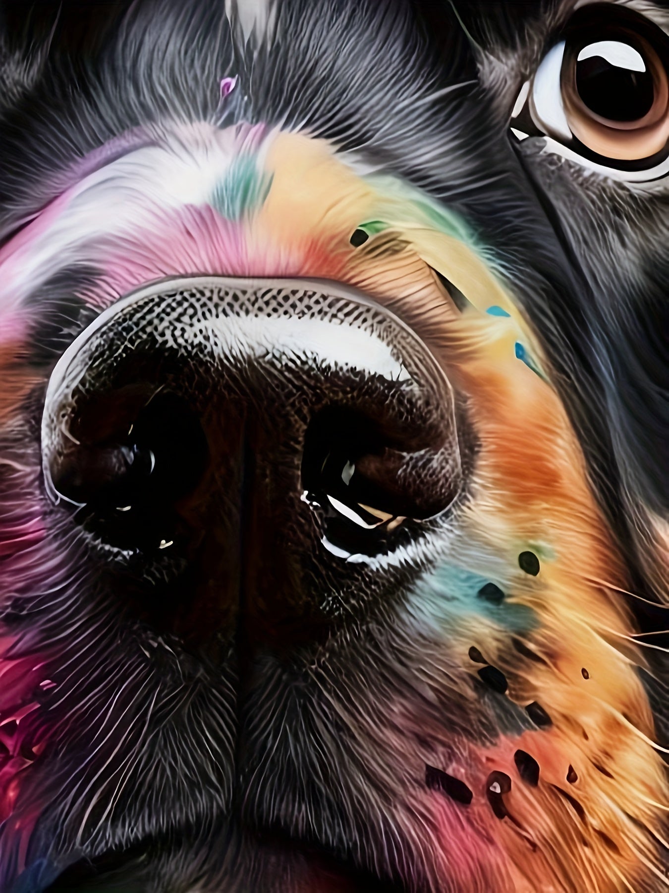 3D Print Dog Hoodie for Men, Comfy Loose Hooded Pullover