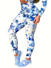 Tie Dye Print High Waist Yoga Legging Women's Activewear