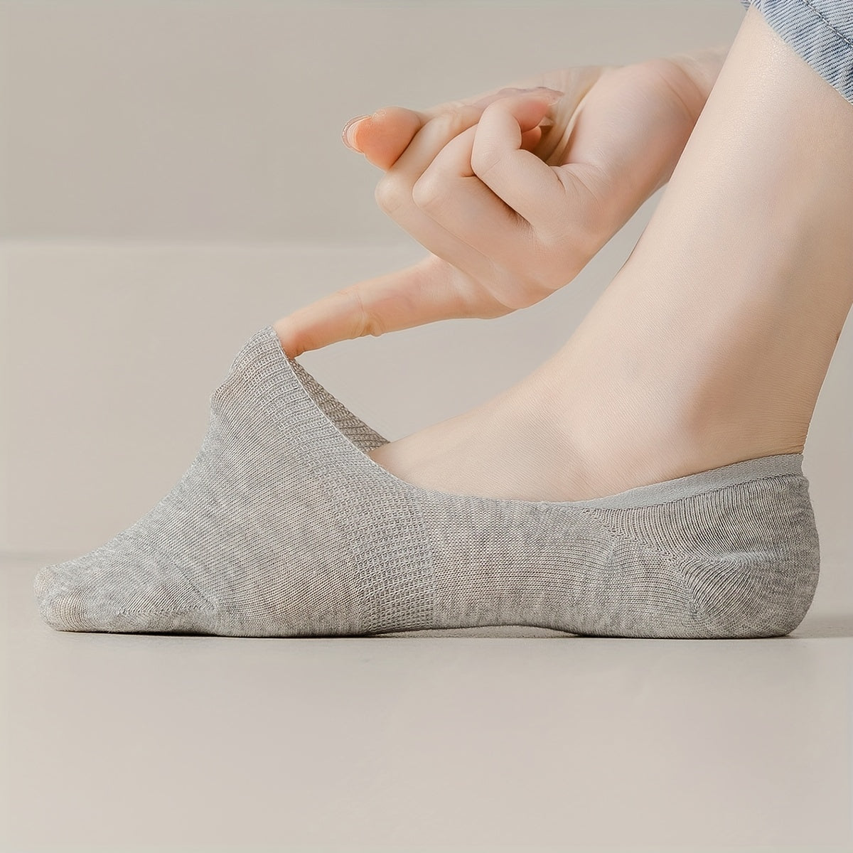15 Pairs Solid Invisible Socks Low Cut Ankle Socks Women's Stockings