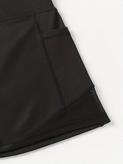High Rise Skinny Stretch Shorts With Pockets