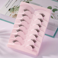 7 Pairs Transparent Terrier Faux Mink Natural COS Eyelashes
