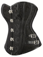 Gothic Corset Women's Plus Jacquard Overbust