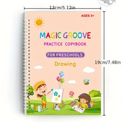 Children's Educational Set: 4 Books, 1 Pen, 6 Refills, Holder