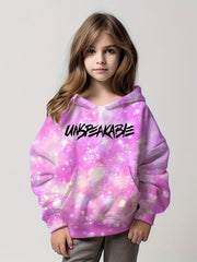 Girls Tie Dye UNSPEAKABLE Print Hoodie Pullover 4-14y