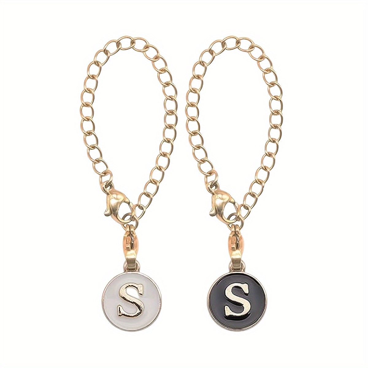 2pcs Initial Letter Cup Handle Charm Decorative Pendant Accessories