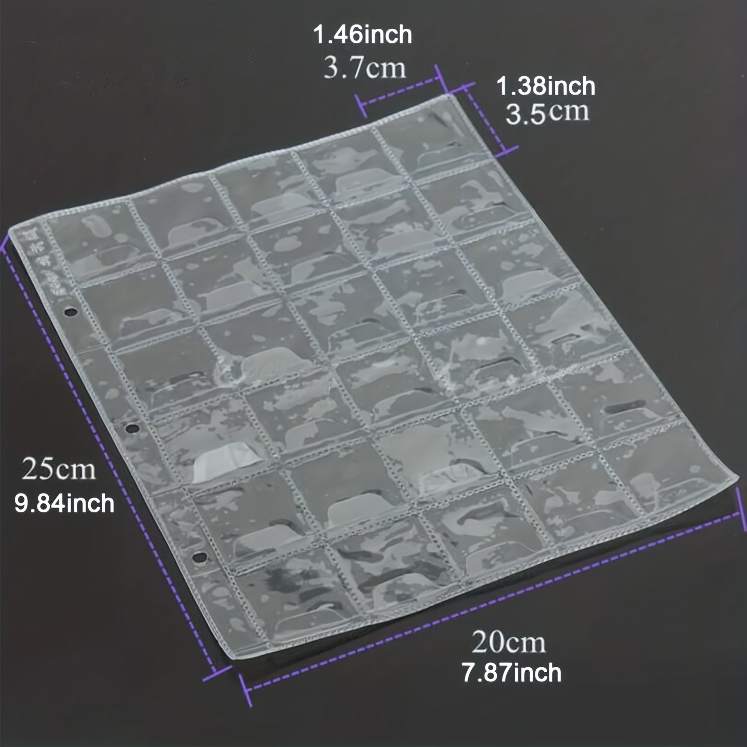 30-Pocket Coin Holder Sheets for Album Storage