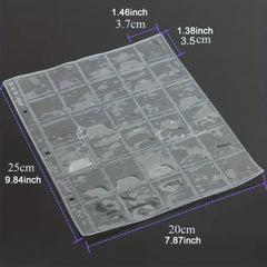 30-Pocket Coin Holder Sheets for Album Storage