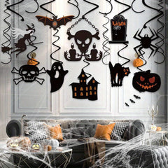 Halloween Hanging Swirl Spiderweb Cobweb Party Decorations