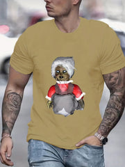 Creepy Doll Print Men's Graphic Tee