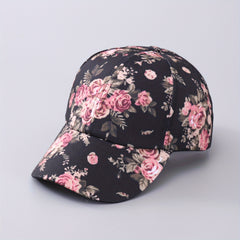 Floral Print Baseball Cap Women Sunscreen Sports Hat Lightweight Dad Hats