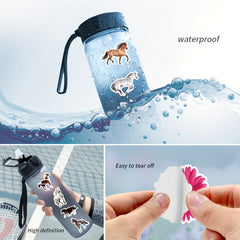 50pcs Horse Stickers Vinyl Water Proof Scrapbook Laptop Bumper Skateboard
