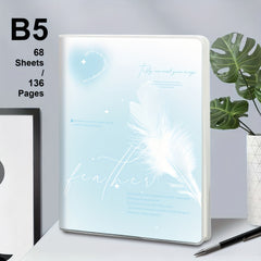 B5 136 Pages Colorful Journal Notebook Waterproof Soft Cover Horizontal Line