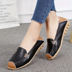 Women's Slip On Flat Loafers Colorblock Non Slip Shoes