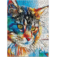 Arrogant Three Long haired Cat Wooden Puzzle Stress Toy Family Game