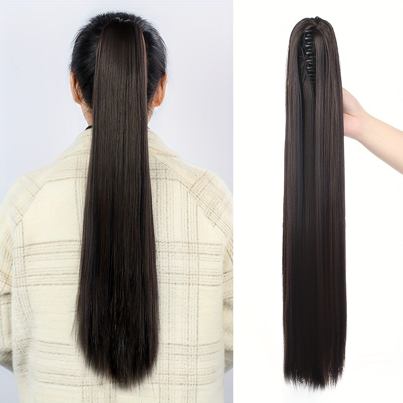 Long Straight Claw Ponytail Hair Extension