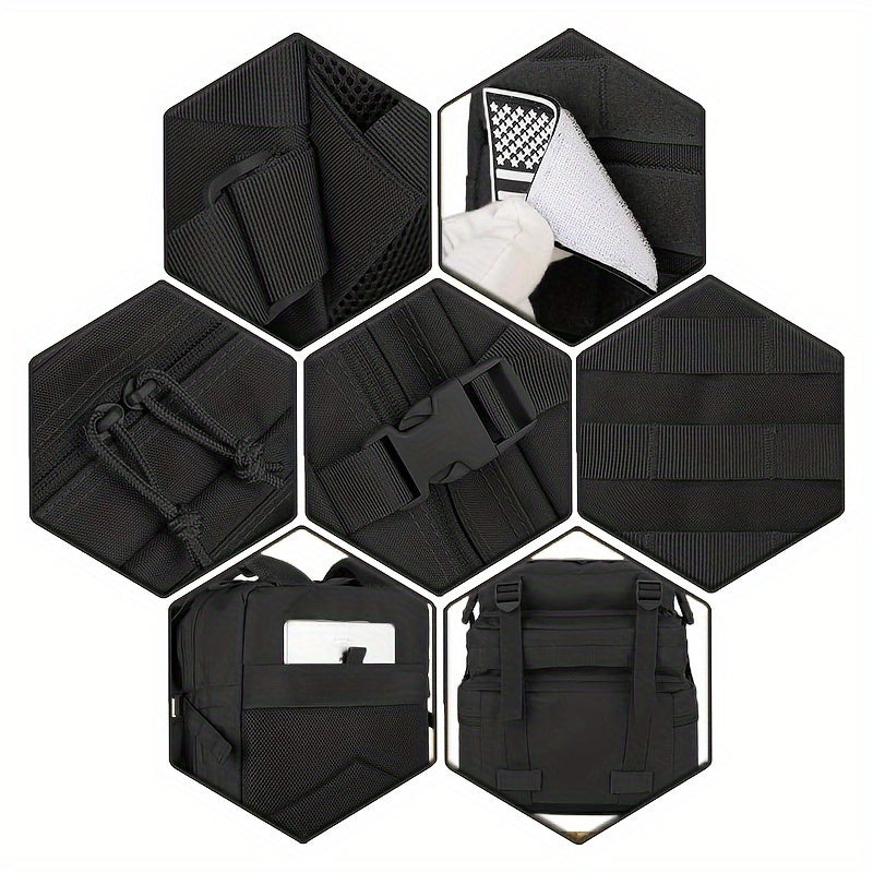 45L Large Capacity MOLLE Backpack Set for Outdoor Hiking - 3 Pack