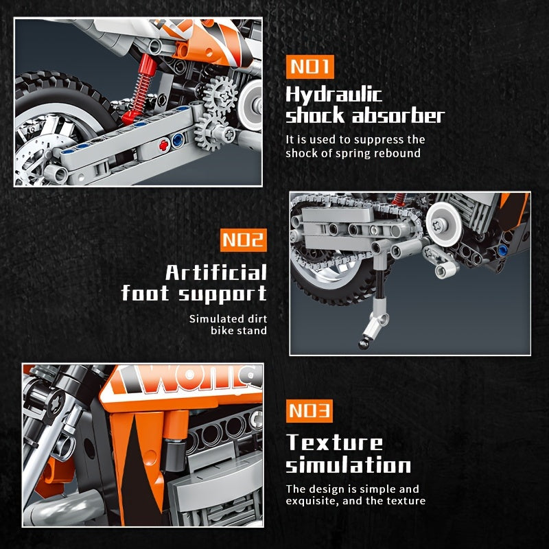 WOMA Building Off Road Motorcycle Model Puzzle Toy for Boys