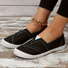 Women's Canvas Slip On Flat Sneakers