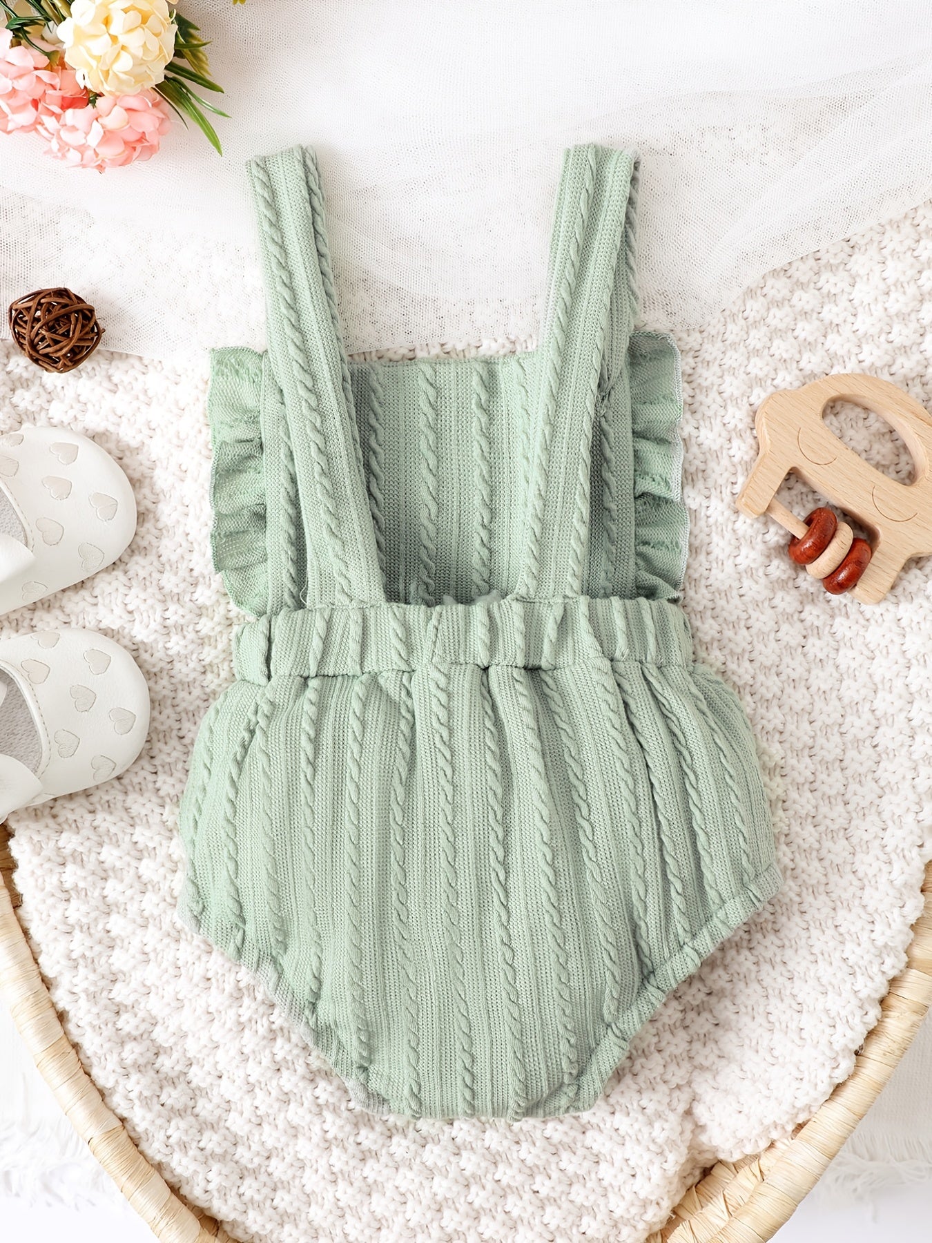 Baby Girls Sleeveless Thin Strap Onesie Clothes