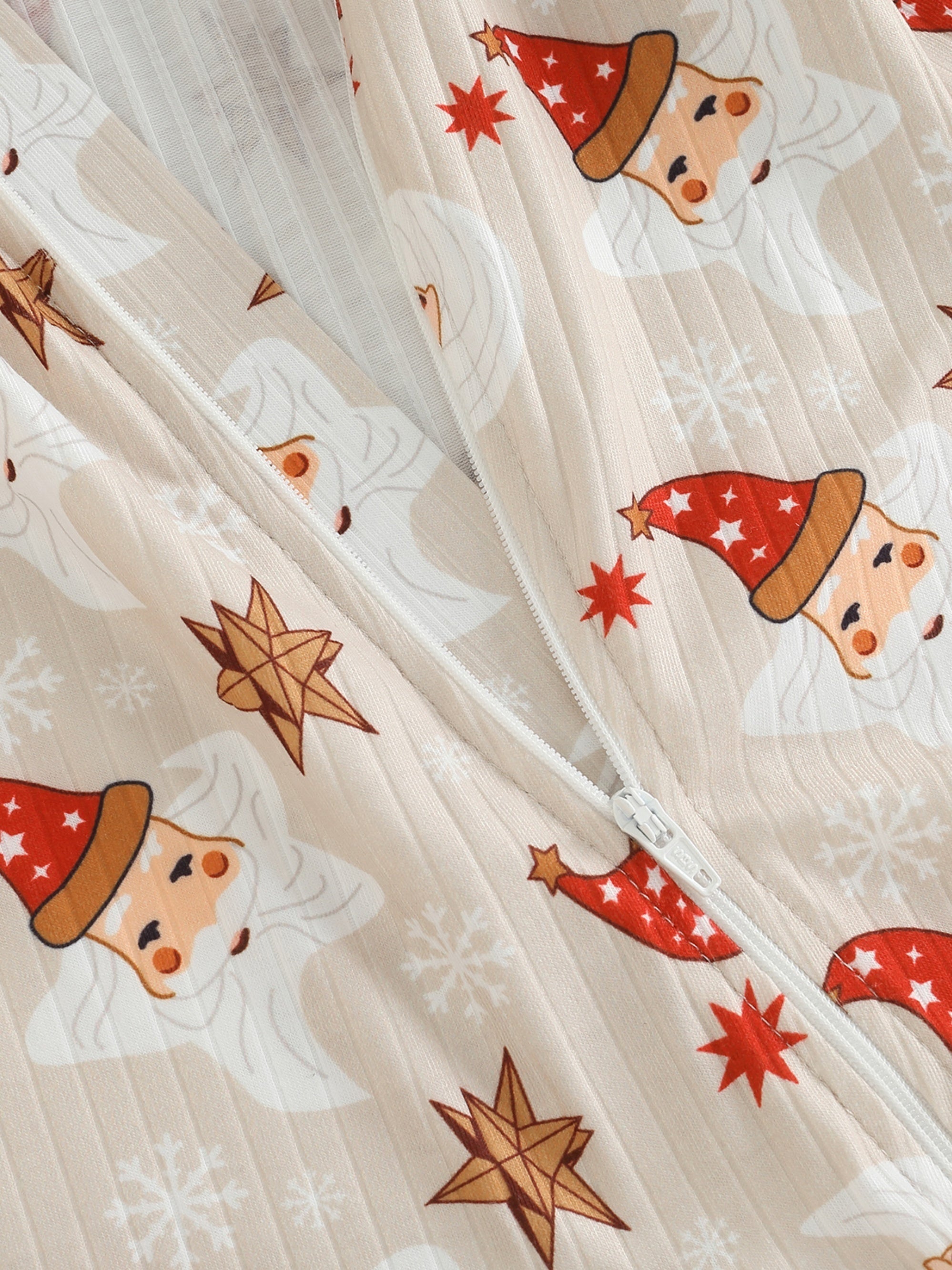 Christmas Baby Girls Hat Print Jumpsuit Set