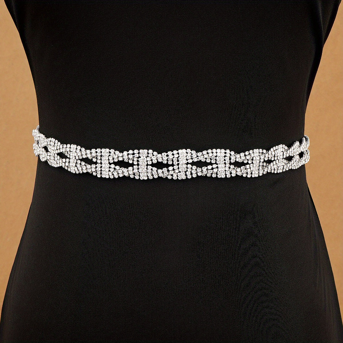 Rhinestones Waist Chain Dress Up Decorative Accessories Waistbands