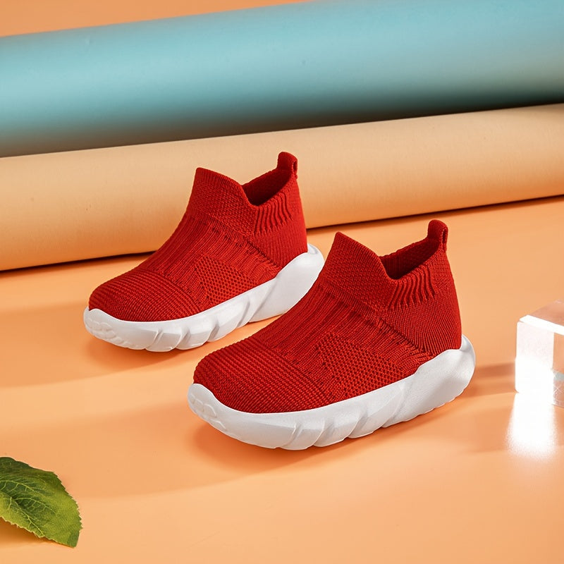 Boys Slip On Breathable Sock Shoes Soft Sole Sneakers for Outdoor Activities