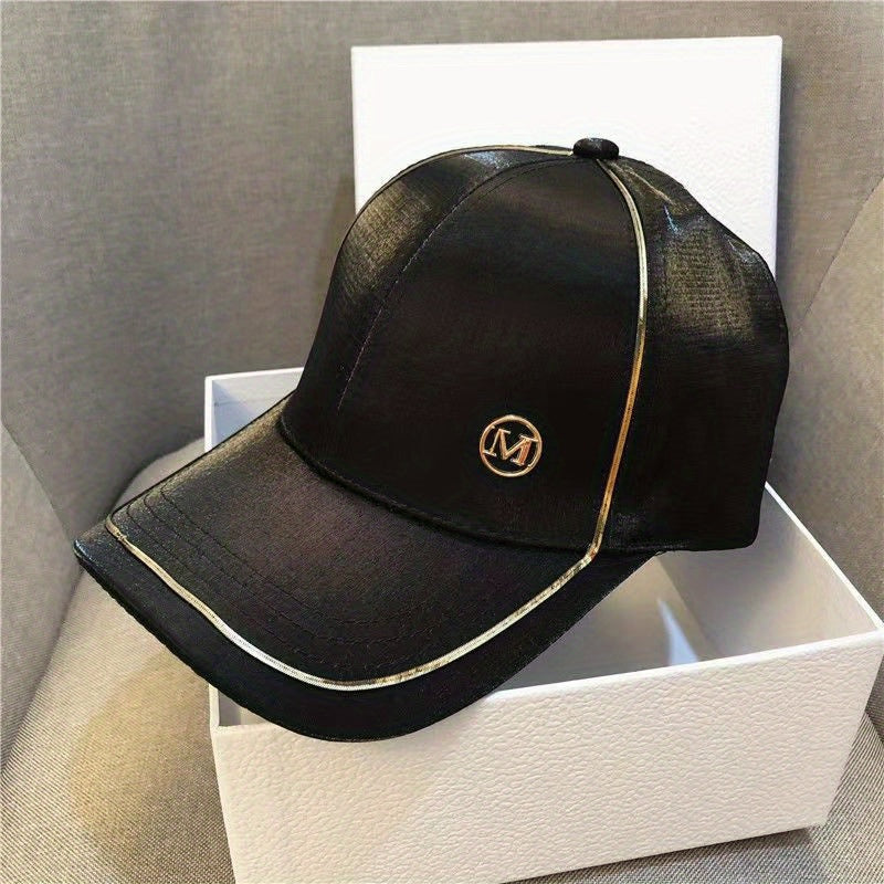 M Label Baseball Cap Lightweight Adjustable Sun Hat for Women