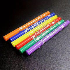 6 Colors Glow In The Dark Neon Highlighter Pens